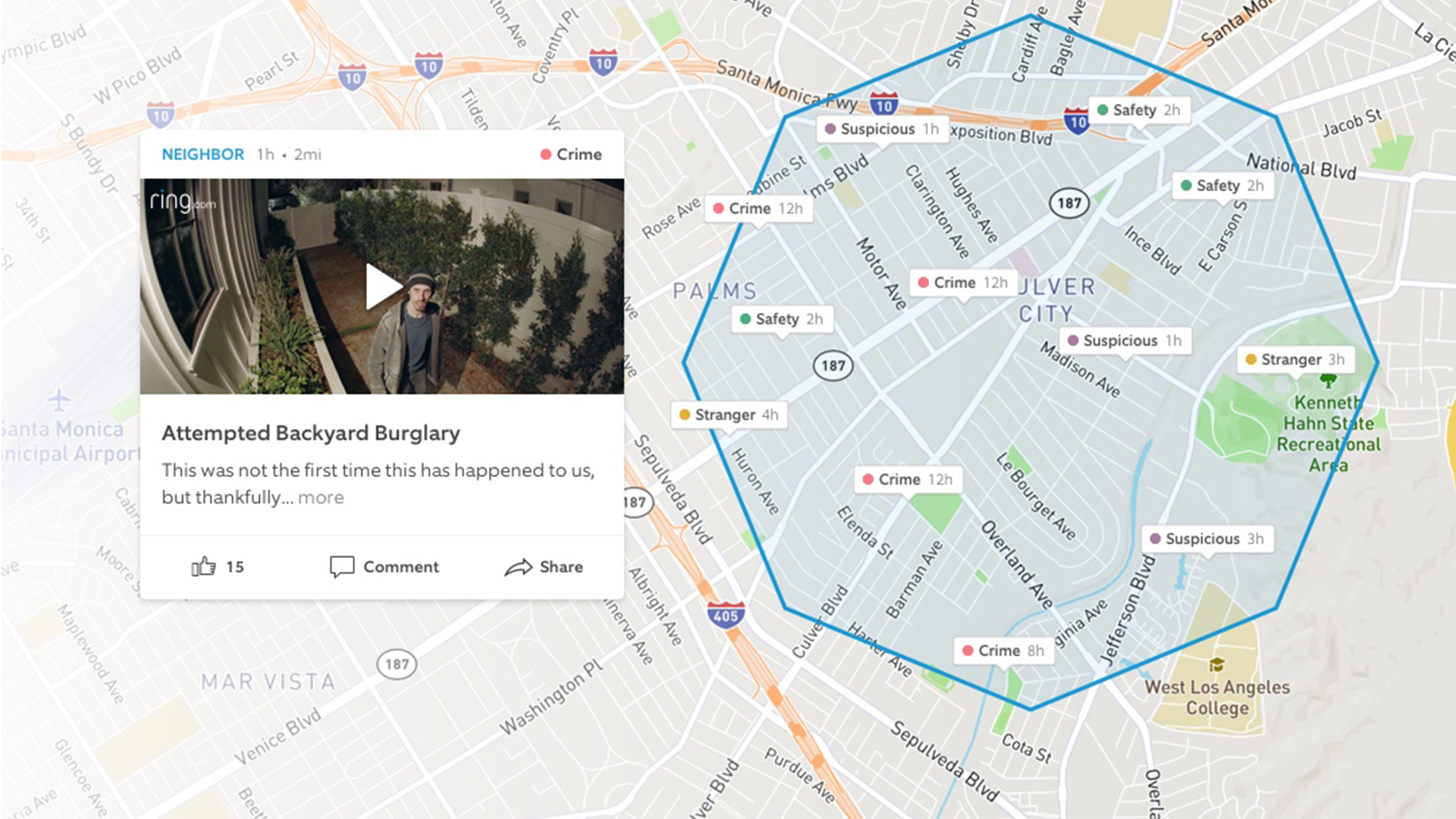 owned Ring embraces neighborhood watch with home security networking  app